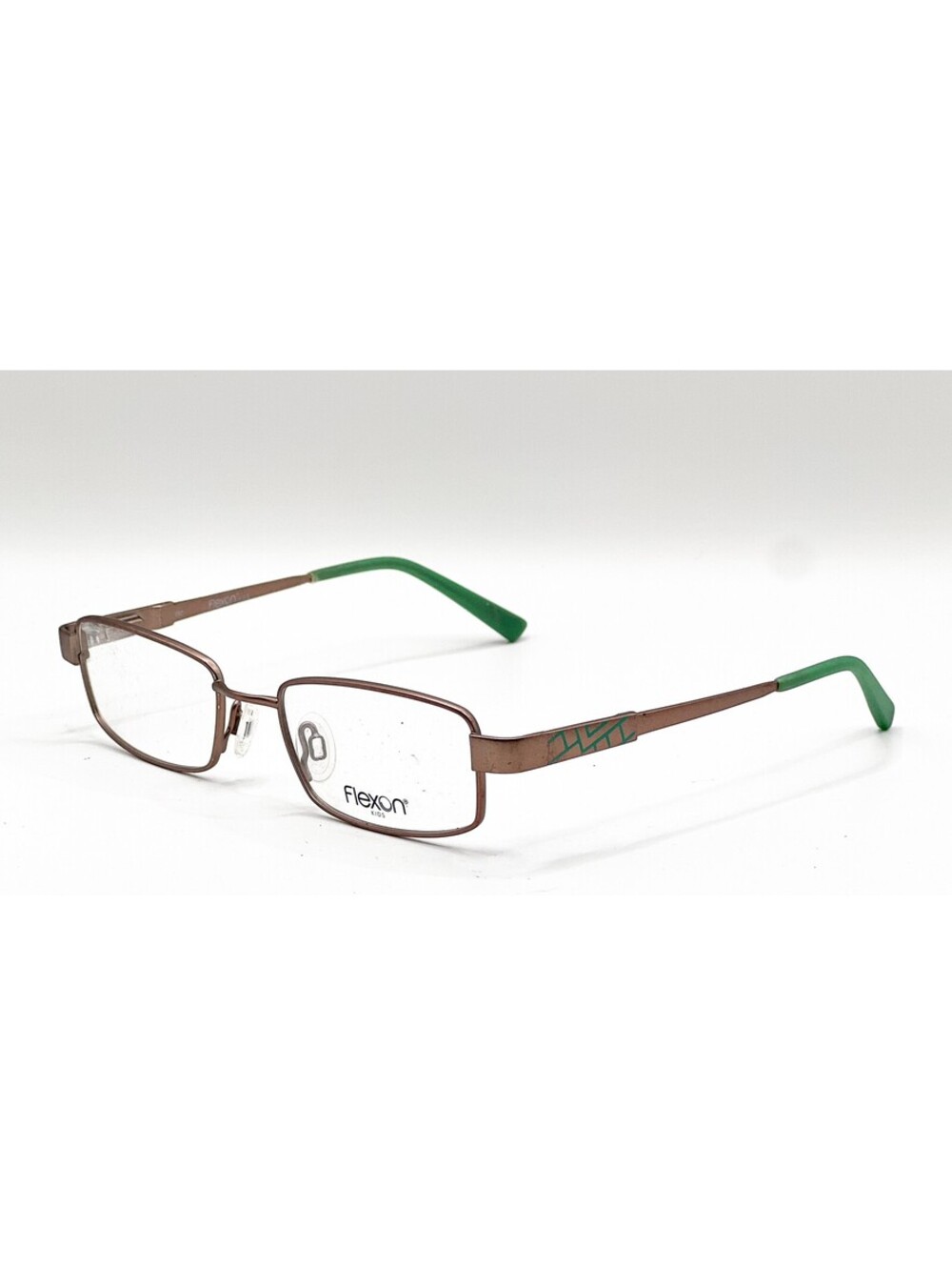 Flexon Kids Circuit 210 Bronze Green Rectangle Authentic Eyeglass Frames 46-18